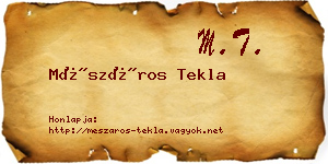 Mészáros Tekla névjegykártya