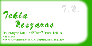 tekla meszaros business card